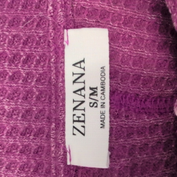 NEW Zenana Acid Wash Waffle Knit Shacket - Picture 2 of 7